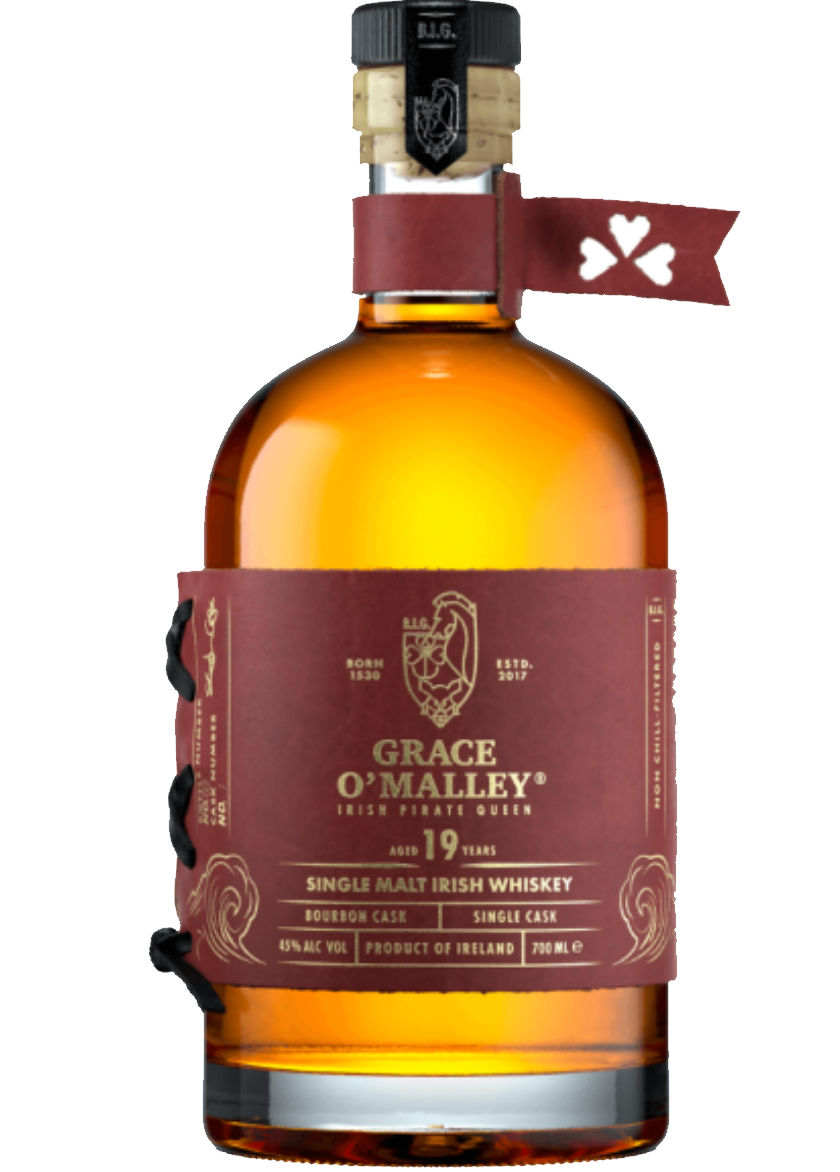 Grace O'Malley 19 Year Old Single Malt Irish Whiskey Bourbon Cask Finish