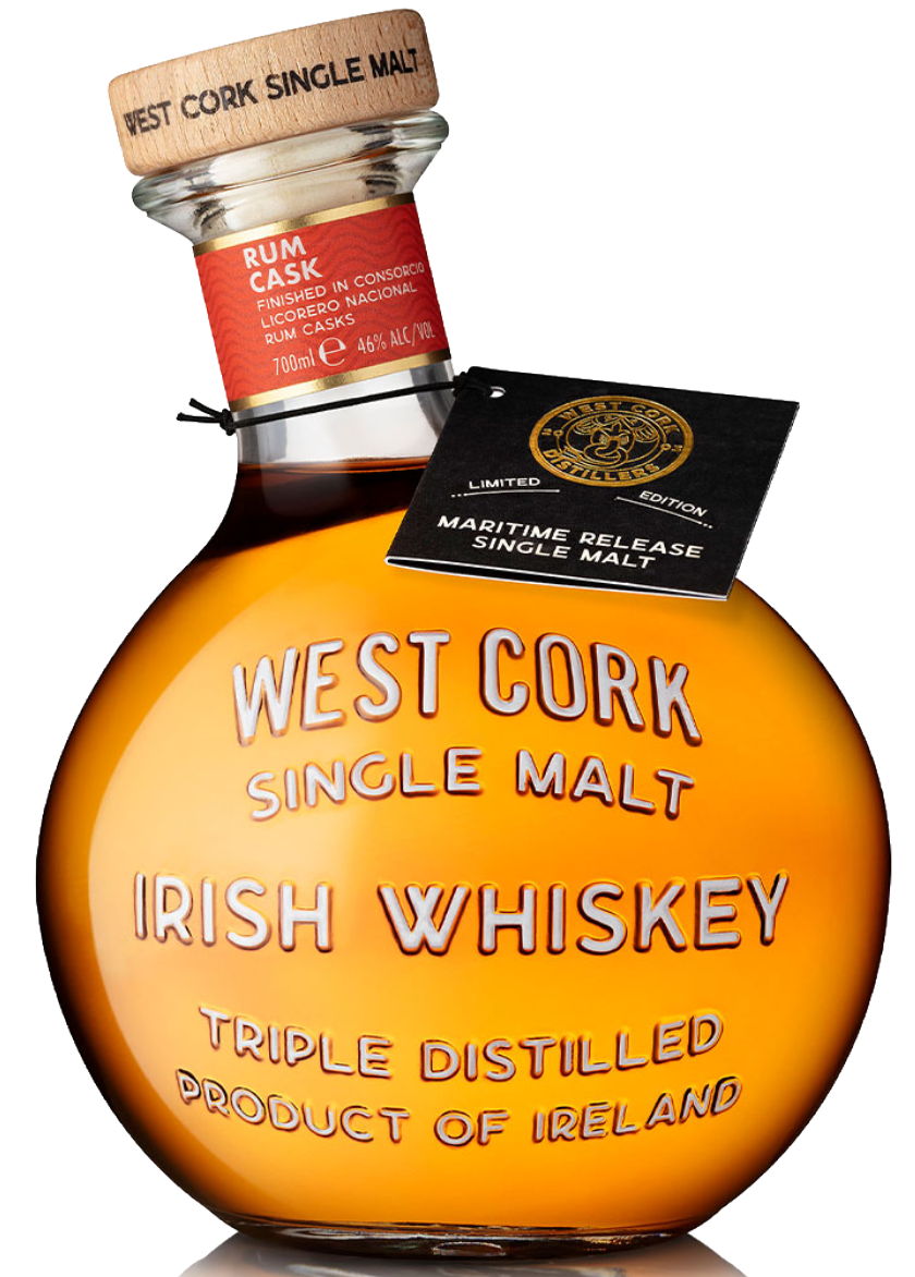West Cork 5 Year Old Single Malt Rum Cask Finish Irish Whiskey